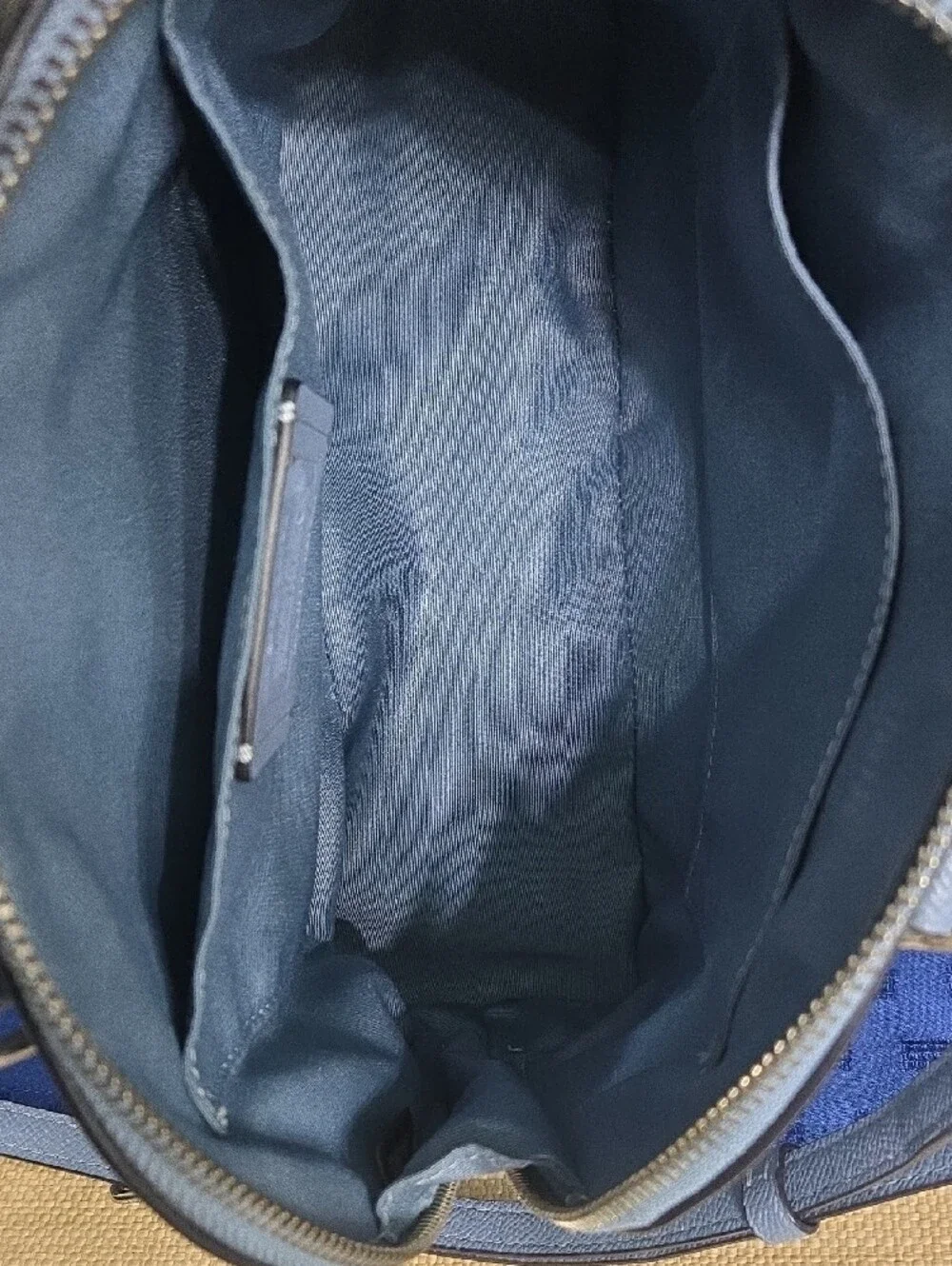 Coach Slate Blue Dome Satchel with Silver Hardware